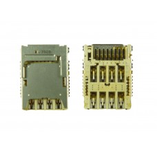 Разъем сим/карты памяти для  Samsung i9200/G7102/i9600/N9000/G355/LG D618/D724/D855/H818 ORIG