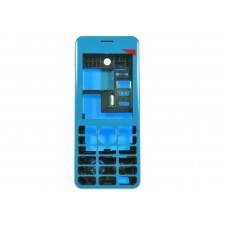 Корпус для Nokia 206 blue (синий) без клавиатуры