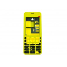 Корпус для Nokia 206 yellow (желтый) без клавиатуры