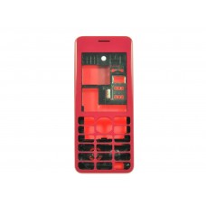 Корпус для Nokia 206 red (красный) без клавиатуры