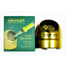 Губка для чистки паяльника металлическая в банке Yaxun YX-B3
