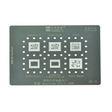 Трафарет BGA IC Amaoe 0,12mm QU-8 CPU SM8250-102/SM8250-002/SDM439/SM8250-102 RAM/SM8250-002 RAM/SM8350 RAM/SM8350/888