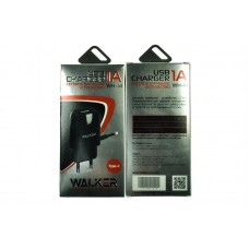 СЗУ WALKER WH-14, 1А, 5Вт, USBx1, встроенный кабель Type-C, черное