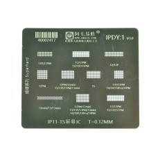 Трафарет BGA IC Amaoe 0,12mm IPDY1 V3.0 для перепайки микросхем дисплея iPhone 11-15 серия