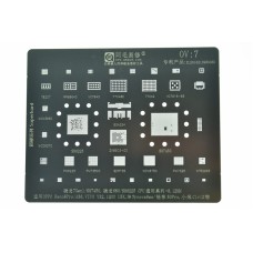 Трафарет BGA IC Amaoe 0,12mm OV7 Snapdragon 7 Gen1/SM7450/Snapdragon 680/SM6225/Oppo Reno 8 Pro/A36/Vivo Y32/iQOO U5x/Nova 9SE/50 Pro/Civi2/78207/PR88643/VC7643/77048E/77042/VC7916-65/WCN3950/BGA254/ZK8903-00/PM6225/PM7350C/SDR735/WCN6750/PM7325WTR2965