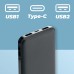 Внешний аккумулятор Power Bank Walker WB-410, 10000 mAh, Li-Pol, 2.4A, 2 USB черный