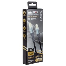 Кабель Type C-Lightning Walker C950 PD 30W 1M плетеный черный