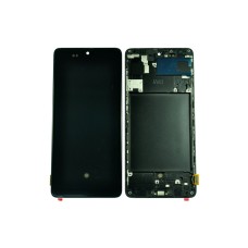 Дисплей (LCD) для Samsung SM-A715F Galaxy A71+Touchscreen black в рамке OLED full size (полноразмерная матрица)