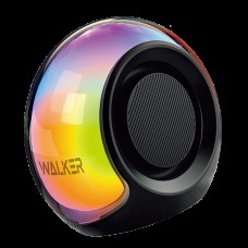 Колонка WALKER WSP-215, Bluetooth 5,4 10Вт*1,TWS, возможность подключения в стереопару, подсветка, черная