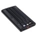 Внешний аккумулятор Power Bank Walker WB-615, 10000 mAh, Li-Pol, 3A, 22.5Вт, QC+PD, с 3 встроенными кабелями, черный