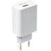 СЗУ XO-L127, 18Вт, USB, поддержка QC, + кабель Lightning, белое