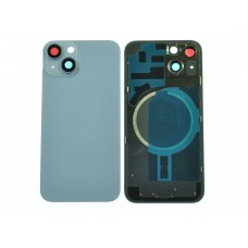 Задняя крышка для iPhone 14 blue (голубой) со стеклами камеры ORIG