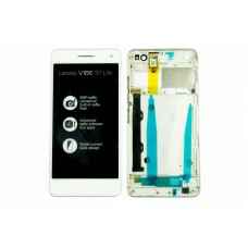 Дисплей (LCD) для Lenovo Vibe S1 Lite+Touchscreen в рамке white ORIG