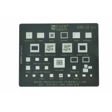 Трафарет BGA IC Amaoe 0,12mm Sam-12 Exynos 990/865/SM8250/G988U/G988B/BR/SHANNON-A5123/SDR865/SDR870/BGA153/KM9130094/SDX55M/SHANNON5510/S5311/SMR526-001/MAX77705F/S5200A/PM8250-003/PMX55-001PMB150C-102/9468B3/S5203/W9020/SM3080/Poco X3 Pro