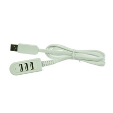 USB HUB белый с проводом 1м 3USB