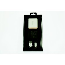 СЗУ USB LDNIO A1302Q Quick Charge 3.0+кабель micro USB 3000mAh