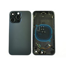 Корпус для iPhone XR в виде iphone 15 Pro/16 Pro blue+шлейф кнопок вкл/громкости+sim holder