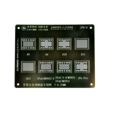 Трафарет BGA IC Mijing T-0,12mm iPh-6 для iPad 2/3/4/6/mini/mini2/mini3/mini4/A12
