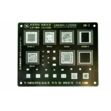 Трафарет BGA IC Mijing T-0,12mm HW-3 P9/Mate8 Hi3660A/Hi3660B/Hi6250/Hi6220/Hi6220/ CPU