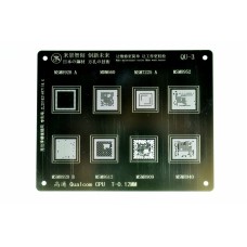 Трафарет BGA IC Mijing T-0,12mm QU-3 Qualcom CPU MSM8928A/MSM8928B/MDM660/MSM8612/MSM7225A/MSM8909/MSM8952/MSM8940