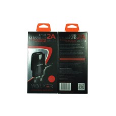 СЗУ WALKER WH-24, 2.1А, 10,5Вт, USBx1, встроенный кабель Type-C, черное