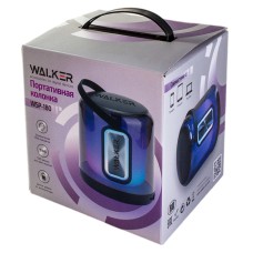 Колонка WALKER WSP-180, Bluetooth, 8Вт*1,TWS, возможность подключения в стереопару, подсветка, черная