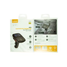 ФМ Трансмиттер с Bluetooth 5.0 и громкой связью LDNIO C706Q+Aux+Micro SD+Quick Charge 3.0 2USB+кабель Micro 3600mAh 20W