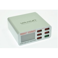 Зарядная станция WLX-896 40W на 6 USB с дисплеем Quick charger 3.0, 5v 3A, 9V 2A, 12V 1.5A, USB 5V 2.4A