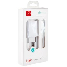 СЗУ XO-L36, 3А, 18Вт, QC 3.0 + кабель Type-C, белое СЗУ XO-L36, 3А, 18Вт, QC 3.0 + кабель Type-C, белое
