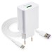 СЗУ XO-L36, 3А, 18Вт, QC 3.0 + кабель Type-C, белое