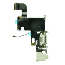 Шлейф для iPhone 6 с разъемом audio и заряд белый ориг