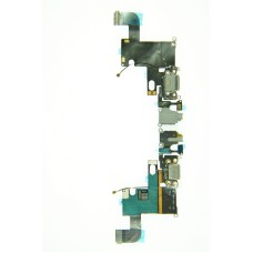 Шлейф для iPhone 6 с разъемом audio и заряд серый