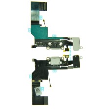 Шлейф для iPhone SE с разъемом audio и заряд белый ориг