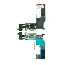 Шлейф для iPhone SE с разъемом audio и заряд черный