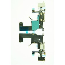 Шлейф для iPhone 5 с разъемом audio и заряд белый Шлейф для iPhone 5 с разъемом audio и заряд белый