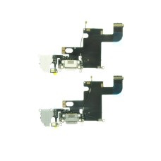 Шлейф для iPhone 6 с разъемом audio и заряд серый ориг