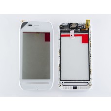 Тачскрин для Nokia 603 в раме белый