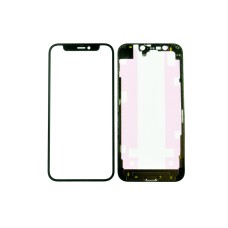 Стекло для Iphone 12 Mini+рамка+OCA клей черный