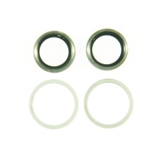 Стекло камеры для Iphone 11 в оправе комплект 2шт белый