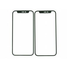 Стекло для Iphone 12 Mini+OCA клей черный