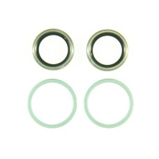 Стекло камеры для Iphone 11 в оправе комплект 2шт зеленый