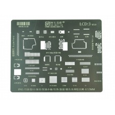 Трафарет BGA IC Amaoe 0,12мм LCD 3 V3.0 для перепайки микросхем дисплея iPhone 6S-15 серия Трафарет BGA IC Amaoe 0,12мм LCD 3 V3.0 для перепайки микросхем дисплея iPhone 6S-15 серия