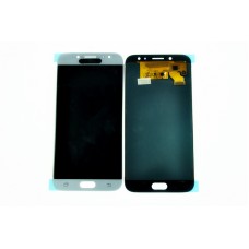 Дисплей для Samsung SM-J730F J7(2017)+Тачскрин серебро/синий (с рег подсветки)