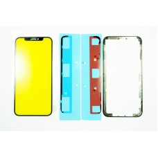 Стекло для Iphone X+рамка+OCA клей черный