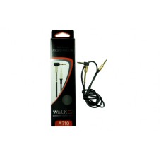 Провод aux WALKER 3,5мм A-A WCA-710 угловой разъем, с пружиной, черный Провод aux WALKER 3,5мм A-A WCA-710 угловой разъем, с пружиной, черный