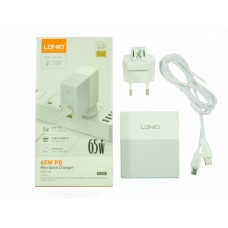 Сетевое зарядное устройство USB LDNIO A2620C PD USB-C:5V-3A,9V-3A,12V-3A,15V-3A,20V-3,25A USB-A:5V-2,4A 65W с кабелем Type C-Type C Сетевое зарядное устройство USB LDNIO A2620C PD USB-C:5V-3A,9V-3A,12V-3A,15V-3A,20V-3,25A USB-A:5V-2,4A 65W с кабелем Type C-Type C