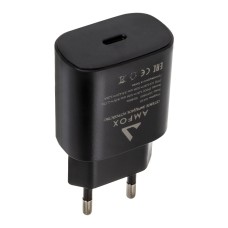 Сетевое зарядное устройство AMFOX AH-25, 25Вт, Type-Cx1, быстрая зарядка PD, блочок, черное Сетевое зарядное устройство AMFOX AH-25, 25Вт, Type-Cx1, быстрая зарядка PD, блочок, черное