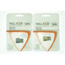 Переходник USB на Type-C WALKER металлический Переходник USB на Type-C WALKER металлический