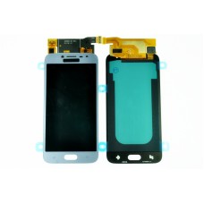 Дисплей для Samsung SM-J250+Тачскрин серебро/синий OLED
