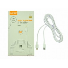 Кабель Type C-Lightning LDNIO LC122I PD 30W 2М